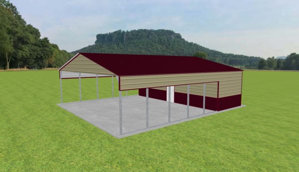 Carport with Storage 30 x 35 x 9