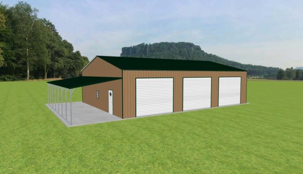 Garage with Lean To 36 x 50 x 12