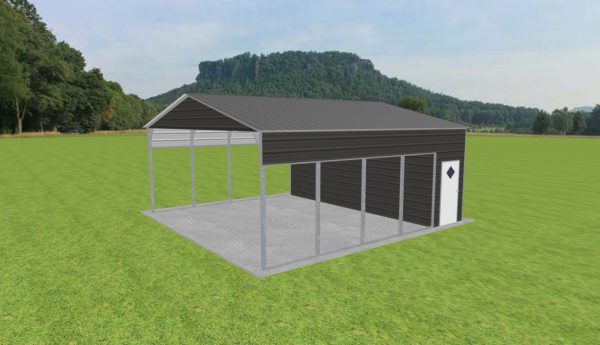 Carport with Storage 24 x 25 x 10