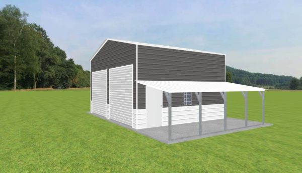 Garage with Lean To 24 x 20 x 13 - Image 3