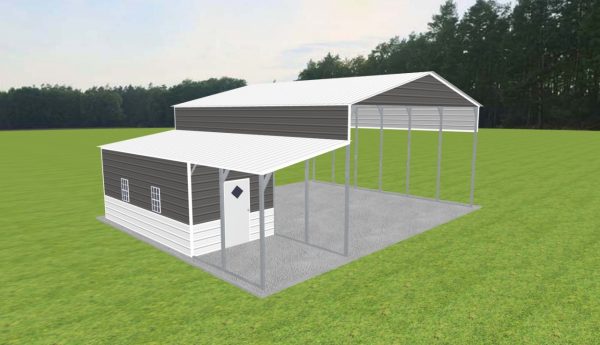 Carport with Storage 28 x 30 x 14