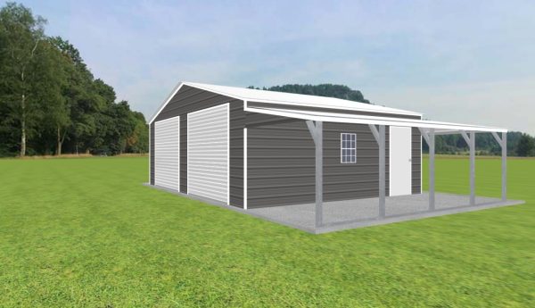 Garage with Lean To 26 x 20 x 8 - Image 2