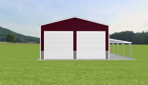 Garage with Lean To 24 x 30 x 12 - Image 3