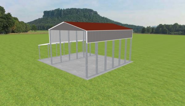 2 Car Carport 24 x 30 x 16 - Image 2