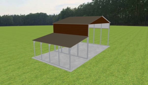 3 Car Carport 28 x 20 x 15