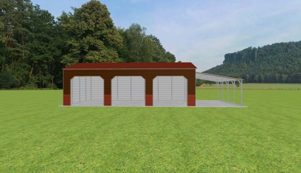 3 Car Carport 22 x 35 x 10 - Image 2