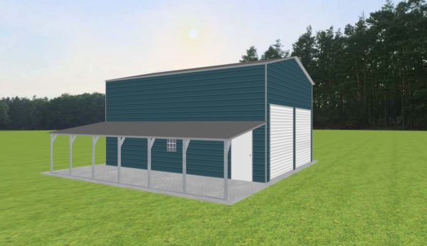 Garage with Lean To 24 x 30 x 15 - Image 3