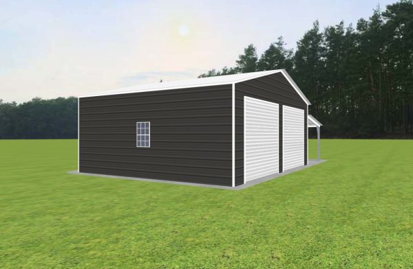 2 Car Garage with Lean To 24 x 20 x 9 - Image 4