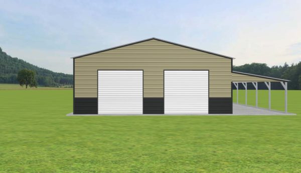 Double Bay Garage with Lean To 28 x 50 x 10 - Image 3