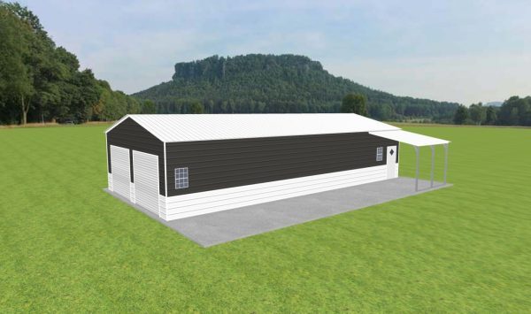 Garage with Lean To 24 x 50 x 10