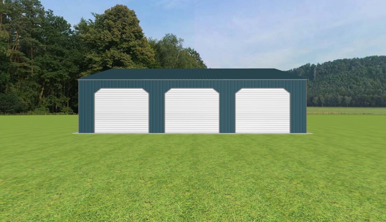 3 Car Garage 50 x 50 x 12 - Ascential Metal Buildings