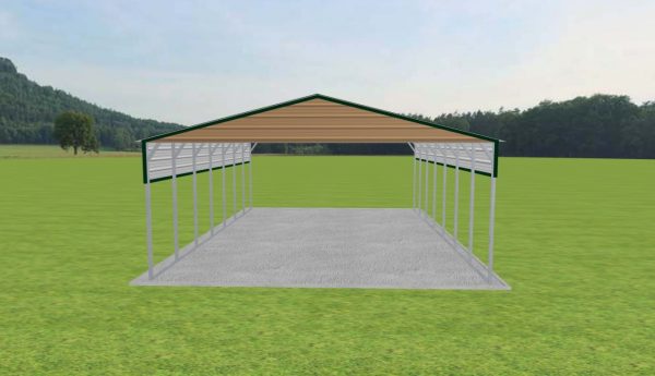 2 Car Carport 24 x 35 x 10 - Image 3