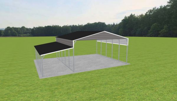 2 Car Carport 24 x 25 x 11