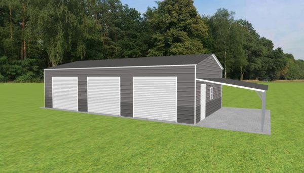 Garage with Lean To 22 x 40 x 10