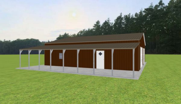 2 Car Garage with Lean To 38 x 40 x 10 - Image 2