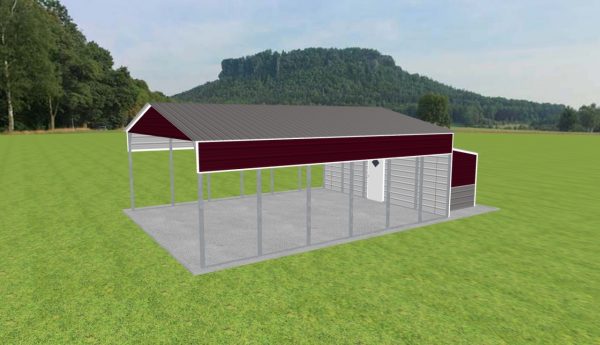 Carport with Storage 24 x 30 x 10