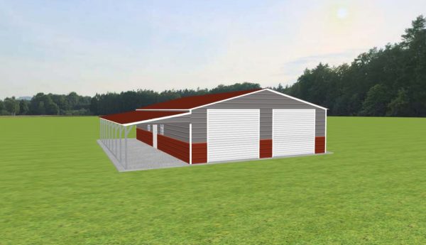 Garage with Lean To 26 x 40 x 8