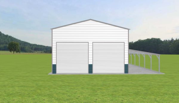 Garage with Lean To 24 x 30 x 14 - Image 3