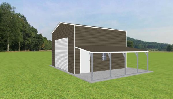 Garage with Lean To 20 x 20 x 13 - Image 2