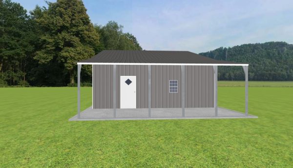 Garage with Lean To 42 x 25 x 10 - Image 2