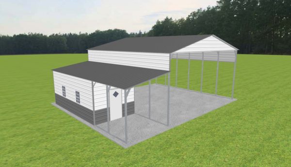 Carport with Storage 28 x 30 x 14