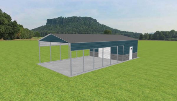 Carport with Storage 22 x 45 x 10