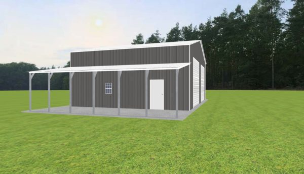 Garage with Lean To 40 x 30 x 14 - Image 2