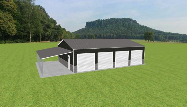 Garage with Lean To 30 x 40 x 10