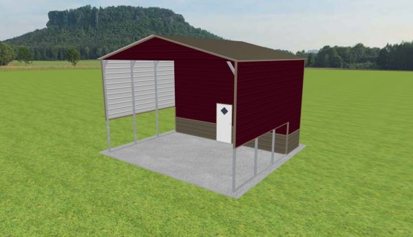 Carport with Storage 22 x 20 x 14