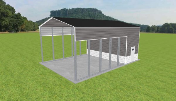 Carport with Storage 24 x 35 x 15