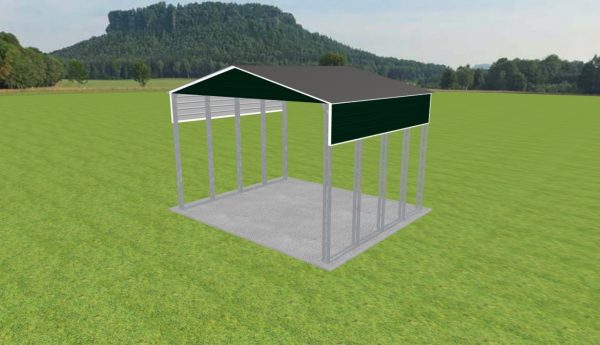 2 Car Carport 24 x 20 x 15