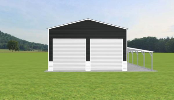 Garage with Lean To 24 x 30 x 13 - Image 3