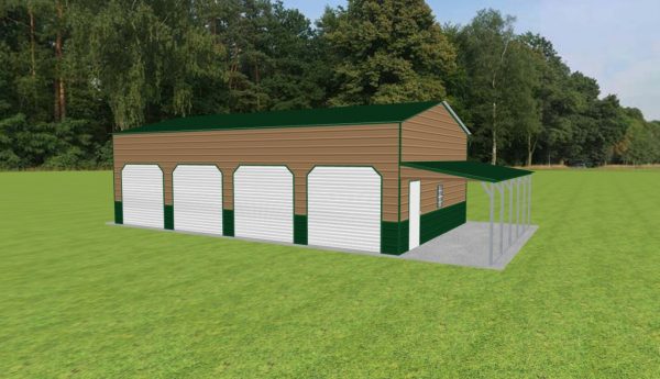 Garage with Lean To 24 x 40 x 12