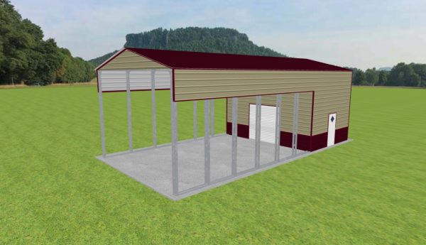 Carport with Storage 22 x 45 x 15