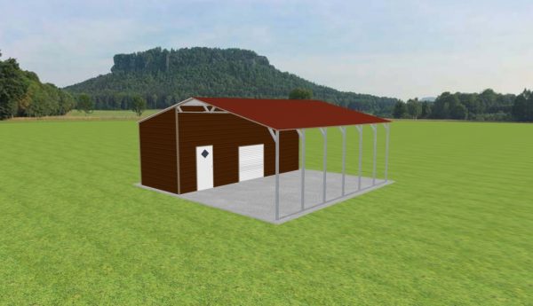 Carport with Storage 28 x 28 x 10