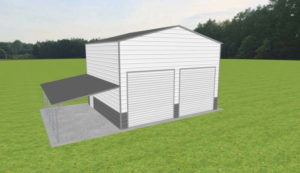 Garage with Lean To 24 x 20 x 15