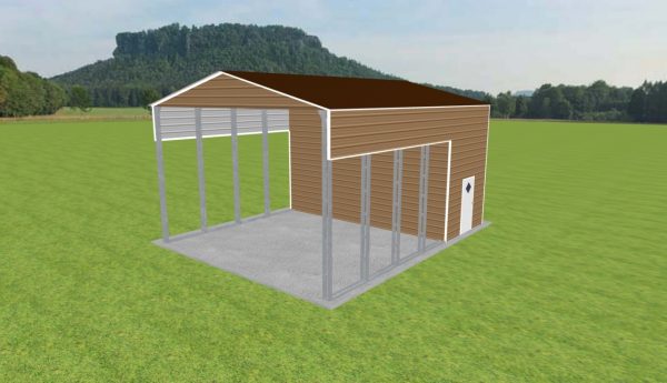 Carport with Storage 24 x 30 x 15