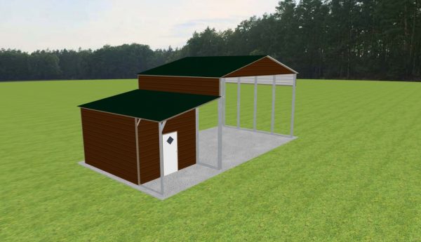 Carport with Storage 28 x 20 x 15