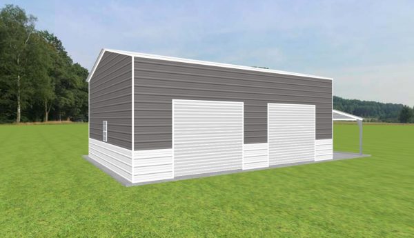 2 Car Garage with Lean To 22 x 30 x 12 - Image 2