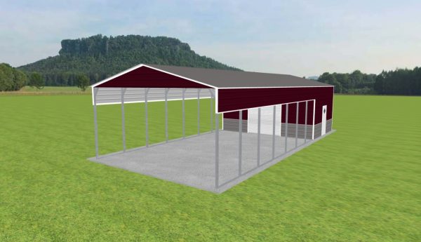 Carport with Storage 22 x 50 x 11