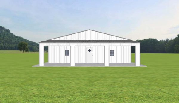 Garage with Lean To 36 x 60 x 10 - Image 2