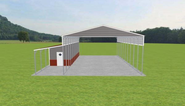 Carport with Storage 28 x 50 x 14 - Image 2