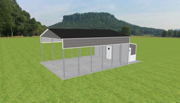 Carport with Storage 24 x 30 x 12