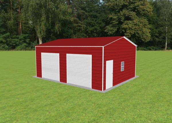 Garage with Lean To 20 x 25 x 10