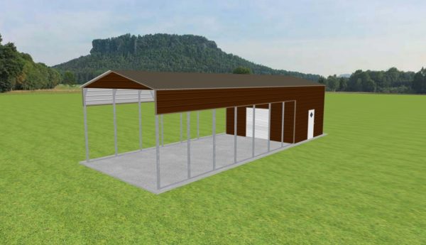 Carport with Storage 18 x 50 x 12