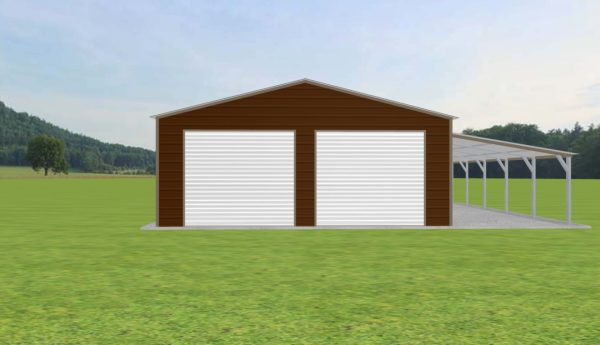 2 Car Garage with Lean To 24 x 40 x 9 - Image 3