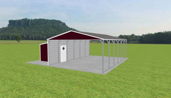 Carport with Side Storage 20 x 30 x 9 - Image 3