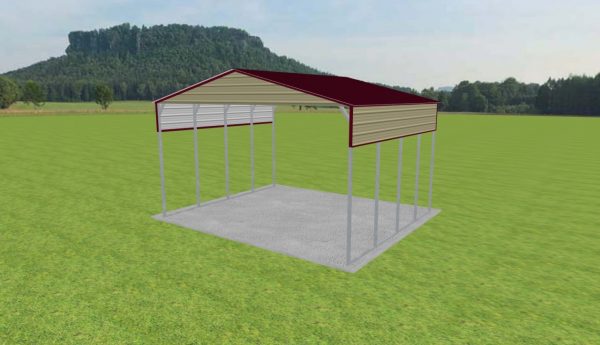 2 Car Carport 24 x 20 x 13