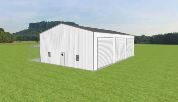 Garage with Lean To 36 x 60 x 16