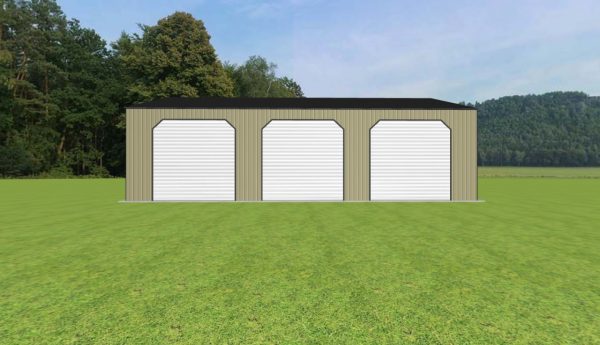 Garage with Lean To 50 x 60 x 16